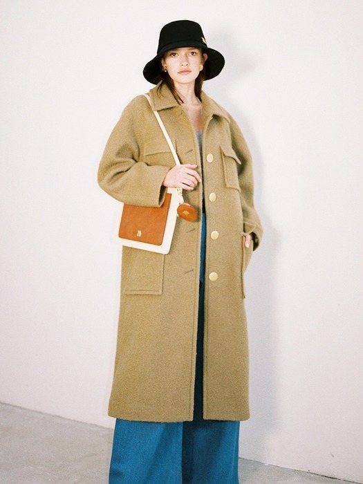 ANAS WOOL ALPACA COAT_KHAKI