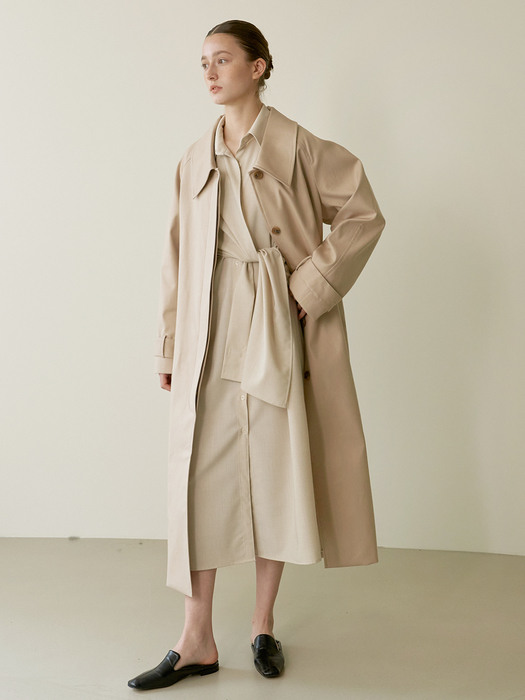 Single trench coat - Beige