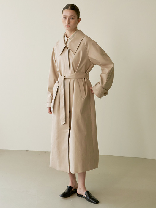 Single trench coat - Beige