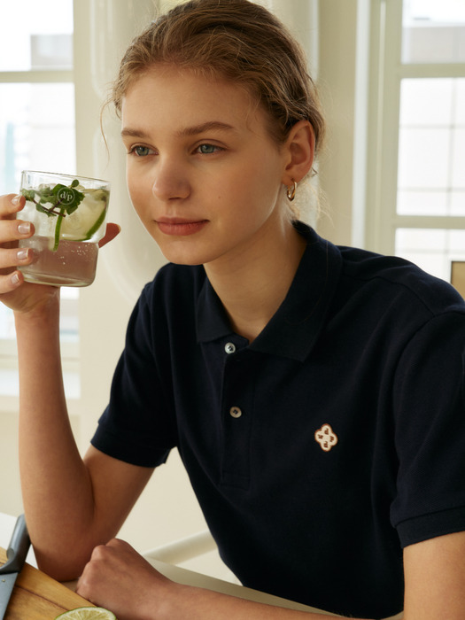 clover polo shirts (navy)