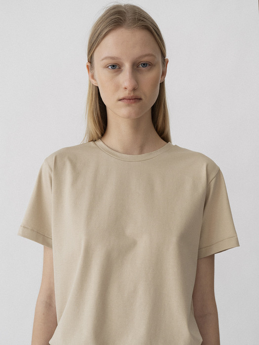 Tencel Cotton T-shirts / Beige