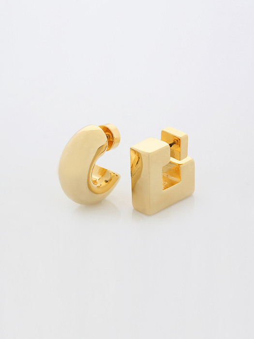 Puffy Pipe Earring (gold)