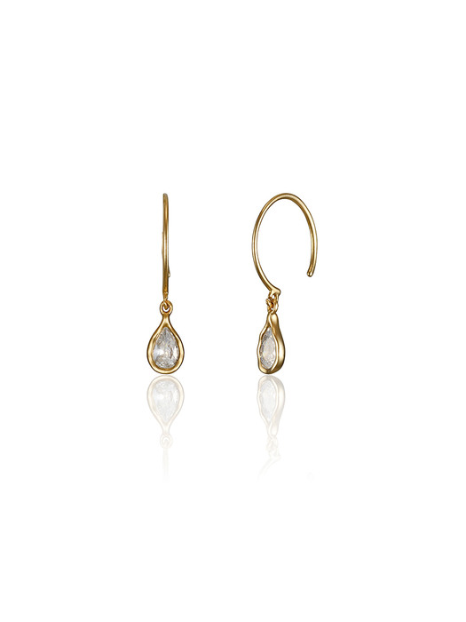 [silver925] water cubic earring