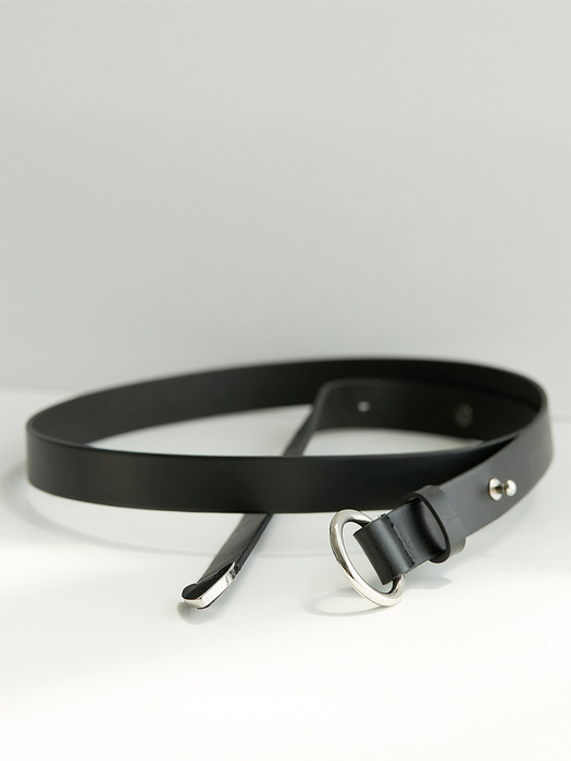  BLACK 2way leather belt(NA301)