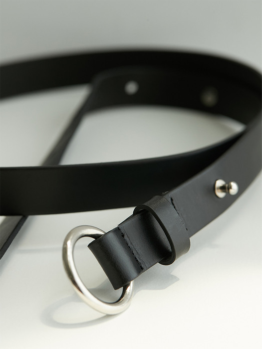  BLACK 2way leather belt(NA301)