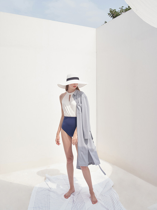 Celie swimsuit White&Blue