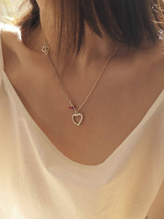 Natural heart necklace
