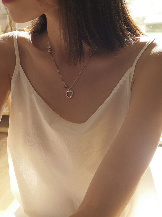 Natural heart necklace