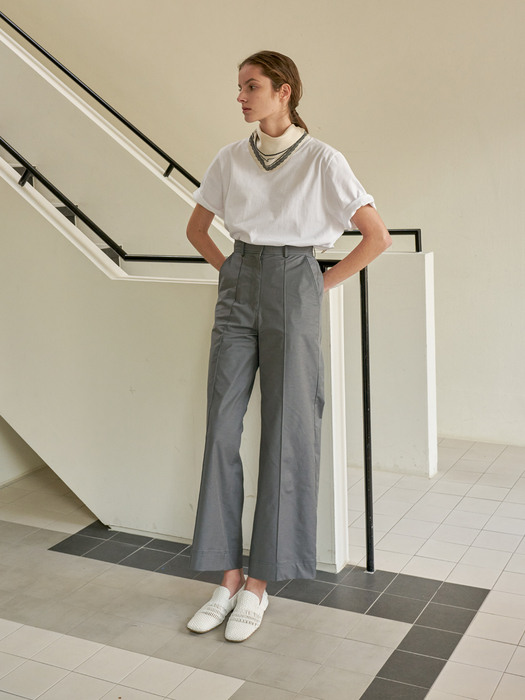 Wide cotton pants (gray)