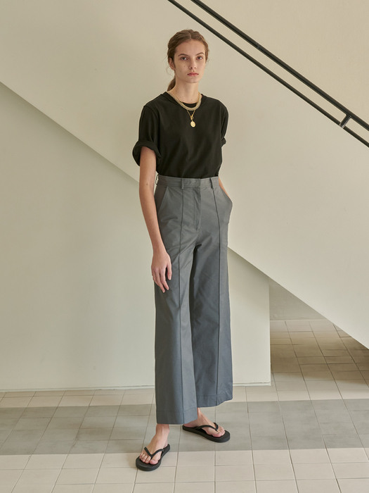 Wide cotton pants (gray)