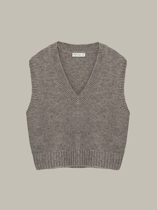 Wool Knit Vest_Gray