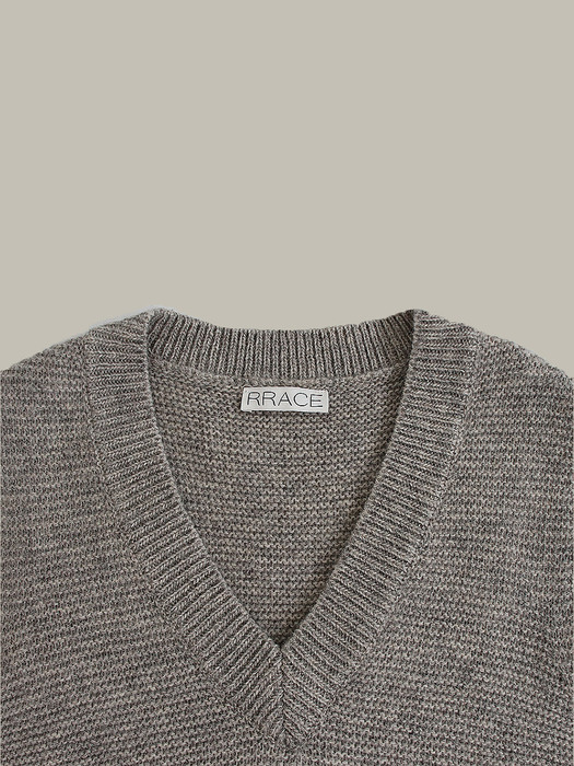 Wool Knit Vest_Gray
