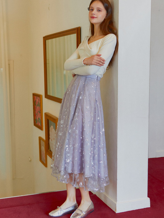 Luminous Lace Skirt (2color)