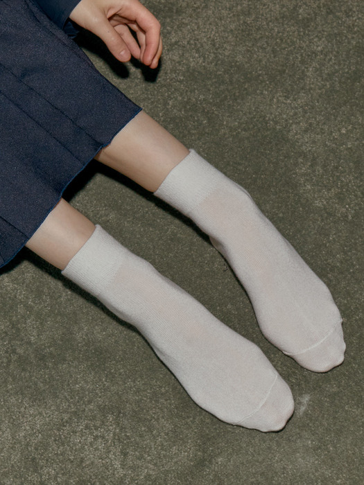 Essential Ankle Socks Ivory