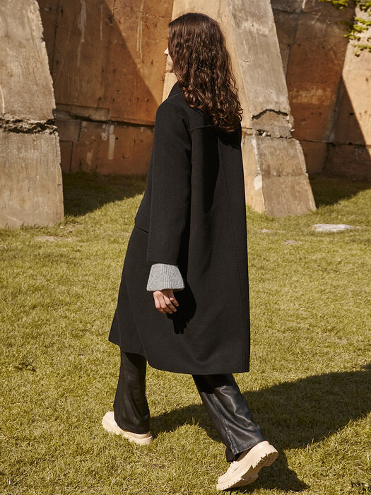 FLAP POCKET CASHMERE HANDMADE COAT_Black [U1W0H803/99]