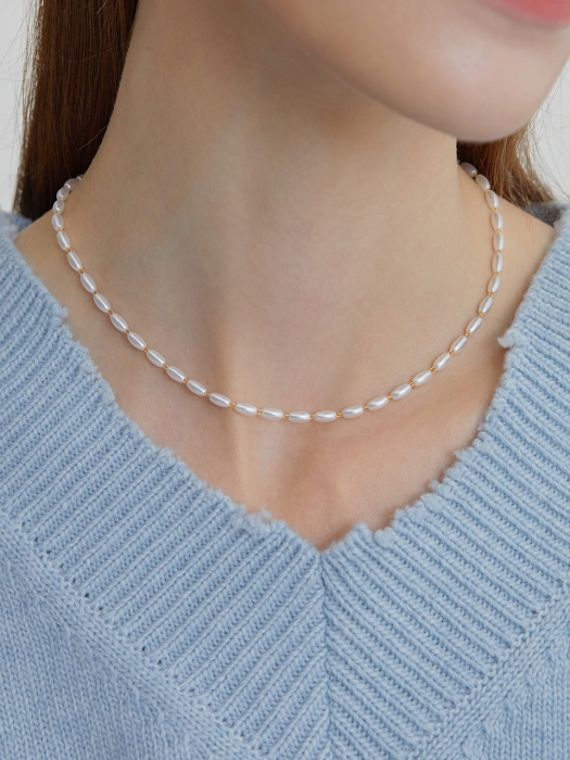 RICE PEARL NECKLACE AN421006