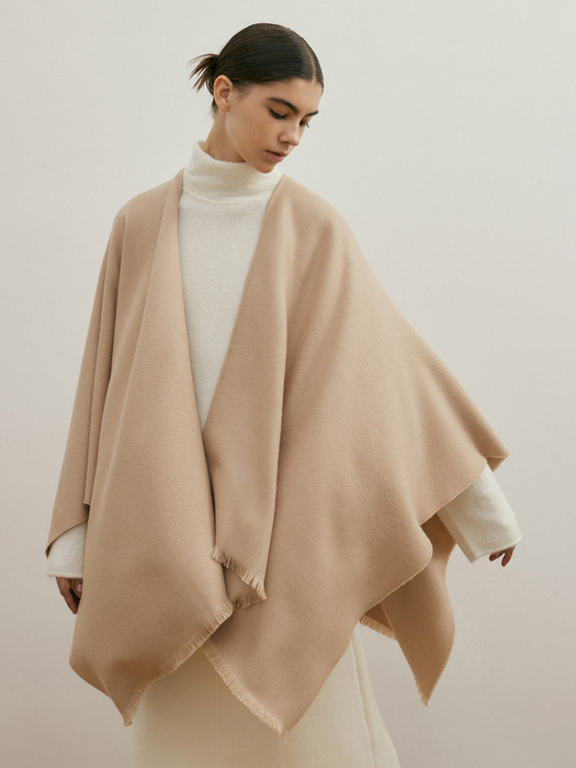 Royal Baby Alpaca Cape -Light Camel