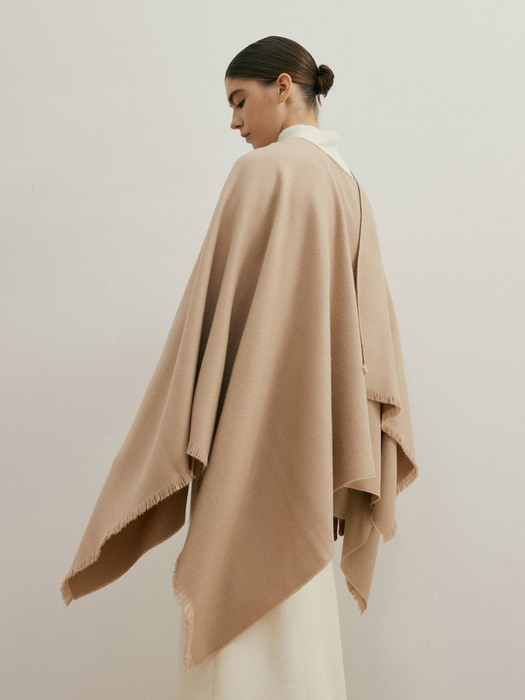 Royal Baby Alpaca Cape -Light Camel