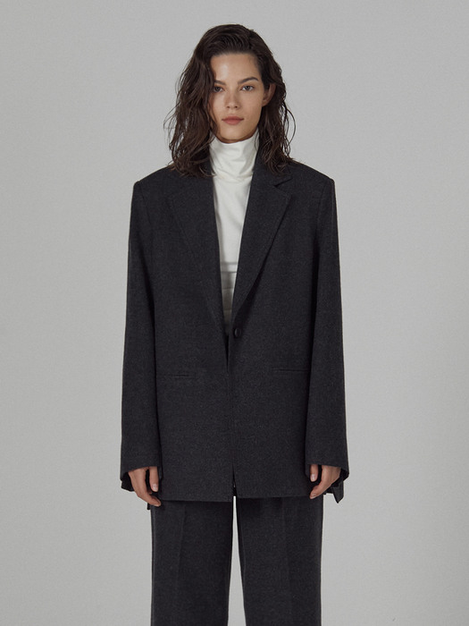side slit wool jacket_CHARCOAL