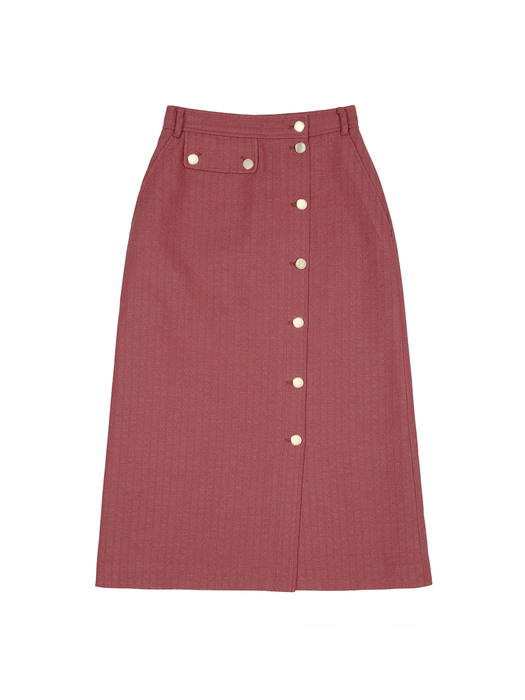 [EXCLUSIVE] A-Line Long Skirt - Red