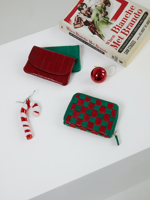 Checker board card wallet (체커보드 카드지갑) jingle bells