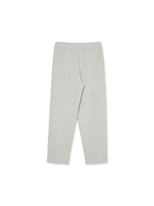 Women Knitted Straight Pants_Light Gray