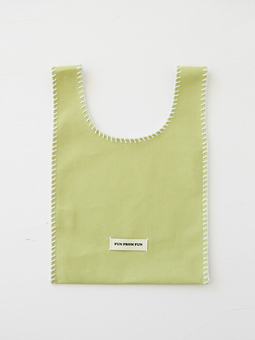 Pomme bag_ Green+ivory (Canvas)