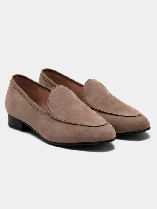 Belgian Loafers Etoupe Suede / ALCW012