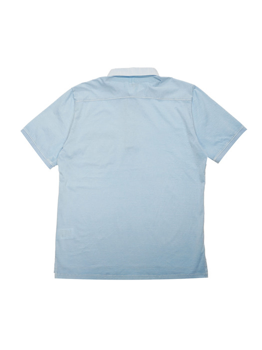 rocky polo collar t-shirt - s.blue