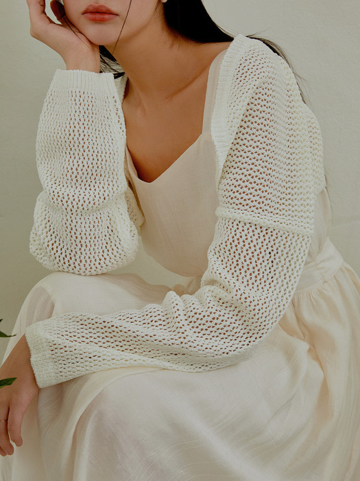 Summer knit bolero (ivory)