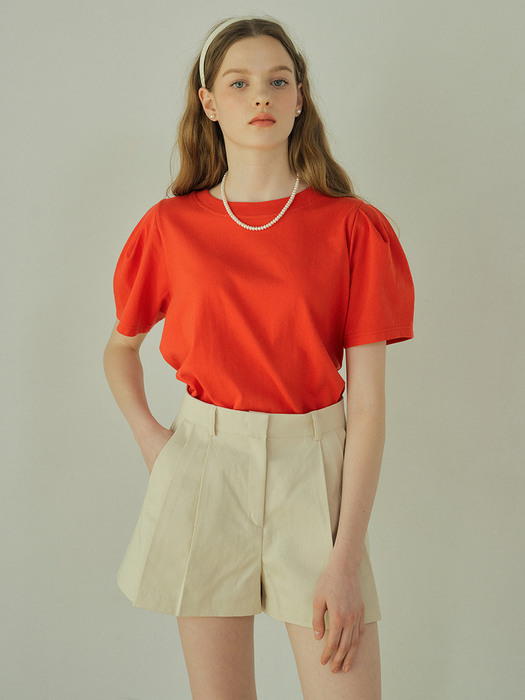 BASIC PUFF T-SHIRT - RED