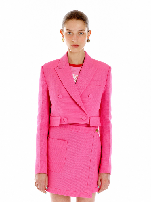 UELE Double-Breasted Blazer - Pink