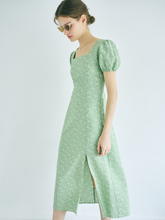 Back Lace-Up Dress, Light Green