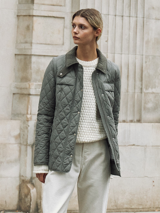 [City Outdoor] Detachable Sleeves Quilted Jacket_2color