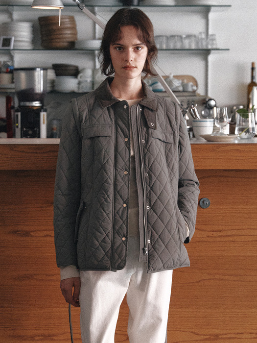 [City Outdoor] Detachable Sleeves Quilted Jacket