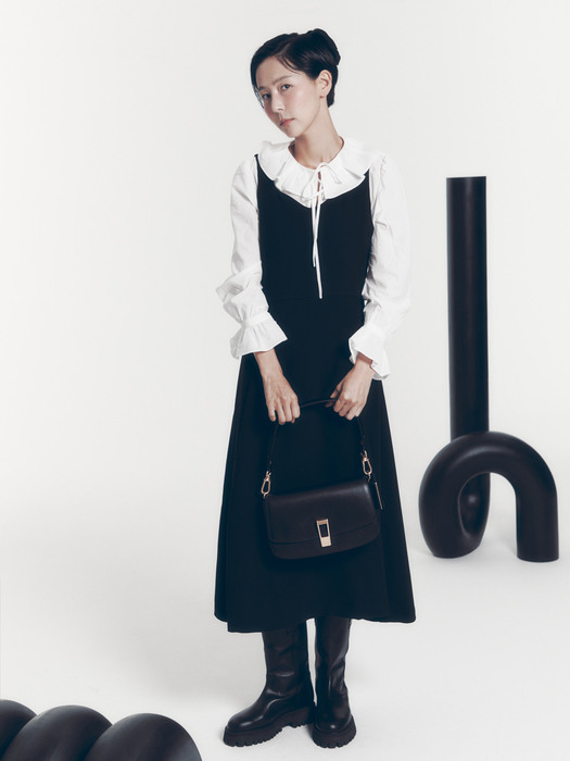 Bustier layered dress - Black
