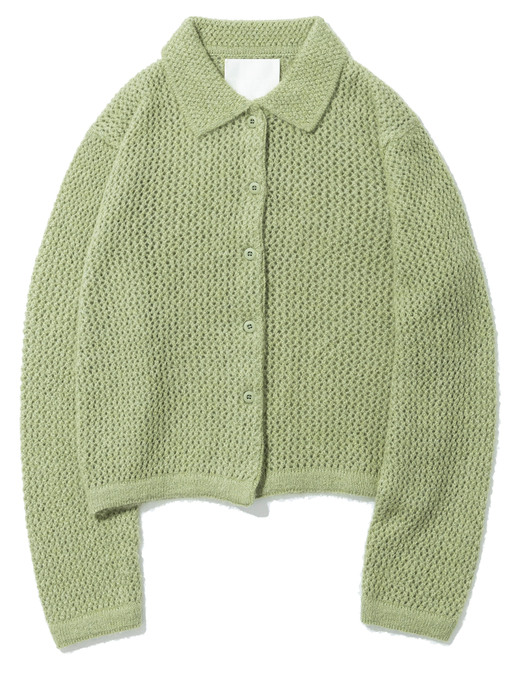 Mohair Net Cardigan (Sage Green)