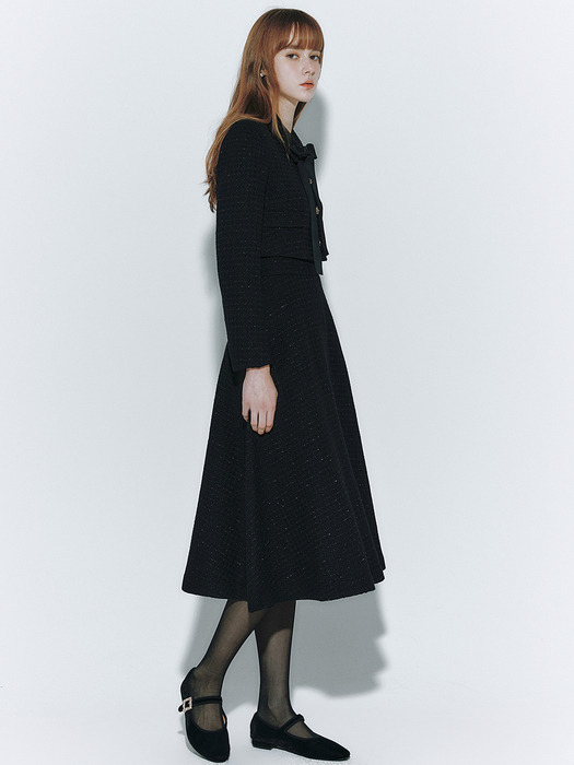 Niki Wool Tweed Midi Skirt_2colors