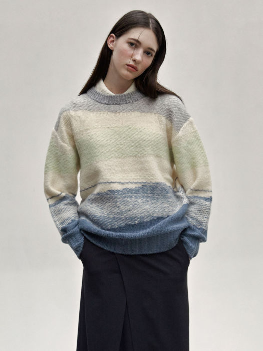 Gradation Knit in Blue VK2WP365-22