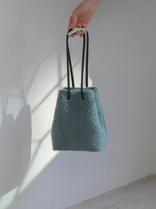 Eco-fur Hobo bag(에코퍼 호보백)_Ash blue