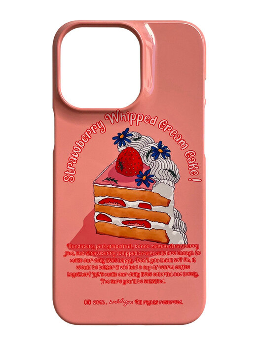 Strawberry Whipped Cream Cake_Hard Phone Case