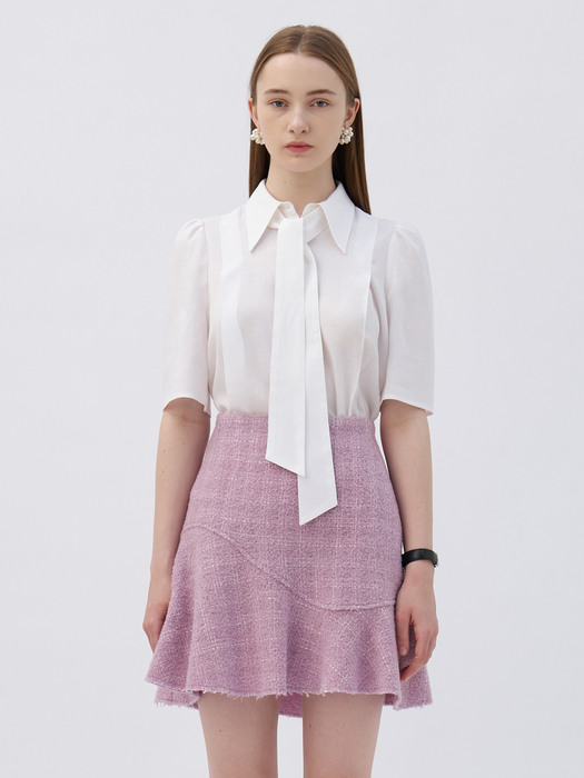 23 Spring_ Ivory Tie Blouse