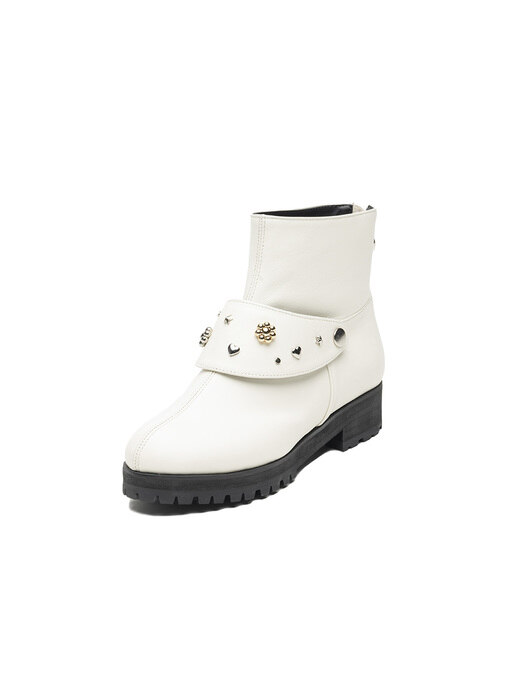 kimbee ankle boots (ivory)