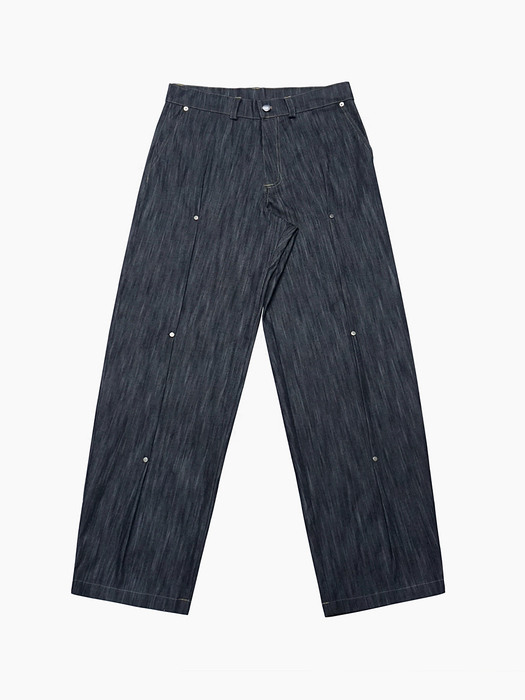 RIVET WIDE PANTS DENIM INDIGO