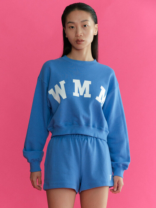 Biggy Crop Sweatshirt - Blue