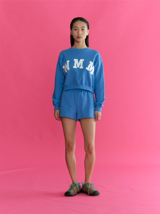 Biggy Crop Sweatshirt - Blue