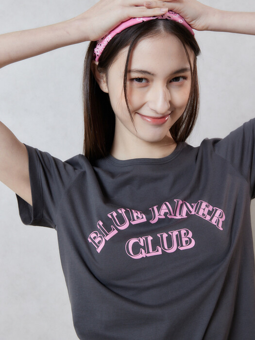 BJC logo cotton T-shirt - Grey