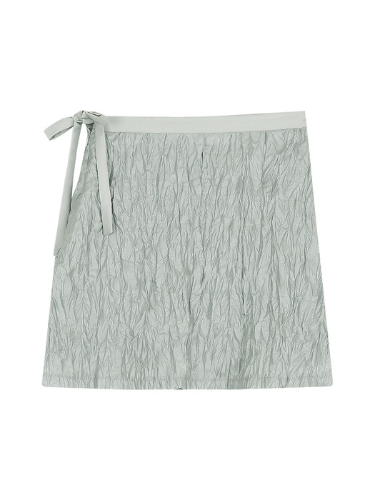 GLOW WRINKLE SKIRT (SMOKE BLUE)