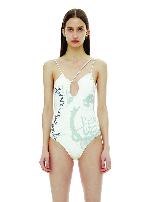 SUNKISSED GRAPHIC SWIMSUIT / IVORY