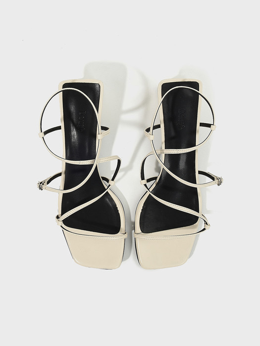Square Strappy Sandals_Ivory